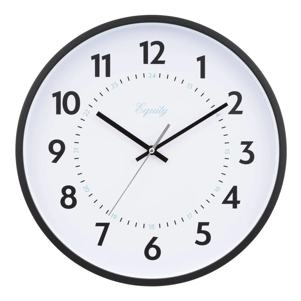 XMSJ Commercial Quartz Wall Clock Dual Time Format Display