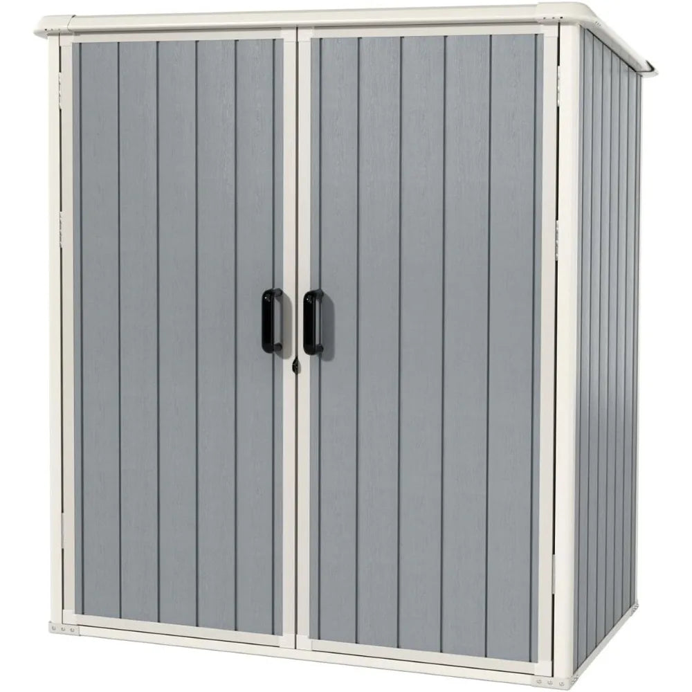 Resin Outdoor Storage Shed With Floor And Lockable Door