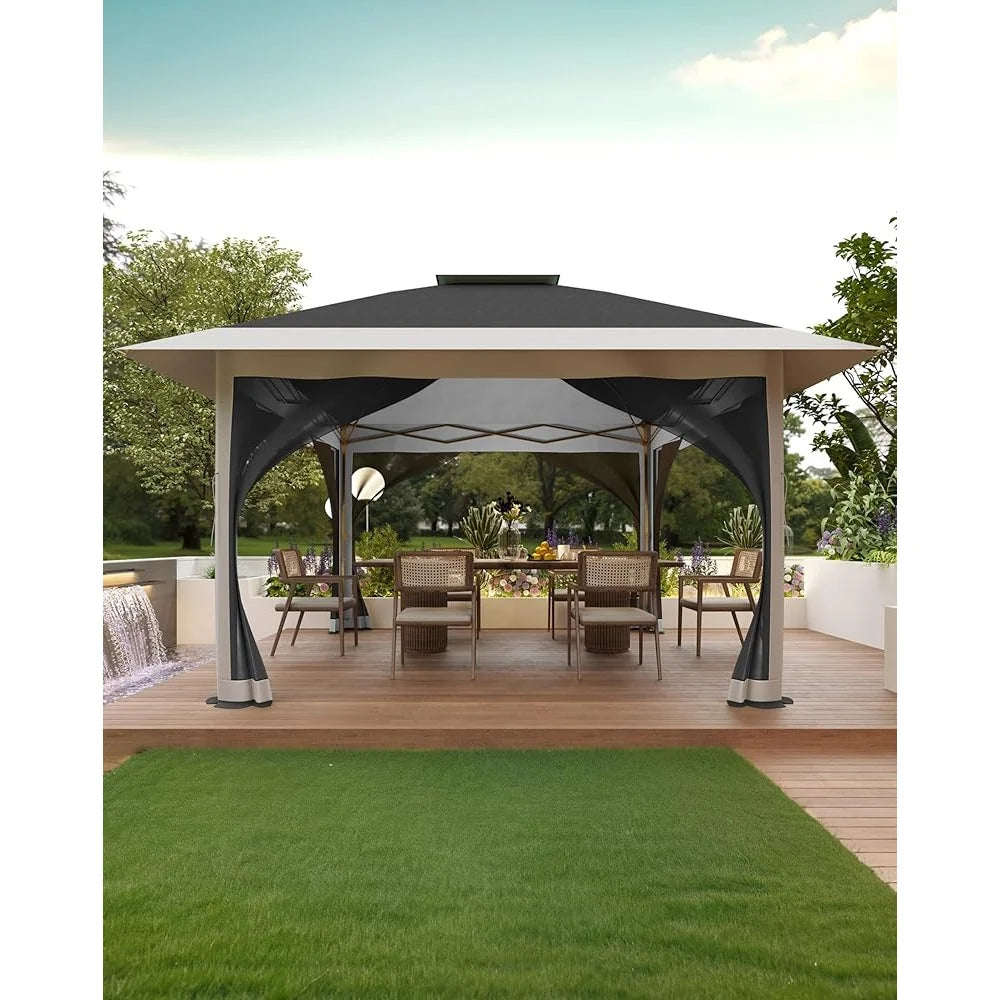 Fujian Pop Up Gazebo Canopy Tent With Mosquito Netting