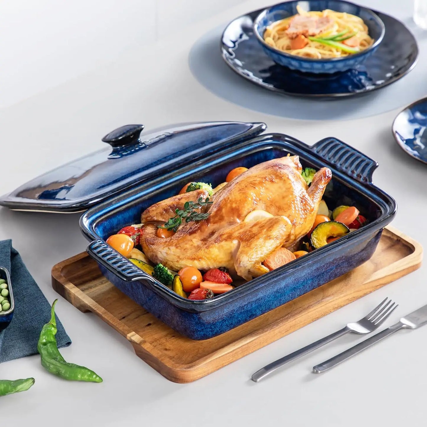 Casserole Dish With Lid Oven Safe Baking Pan For Lasagna