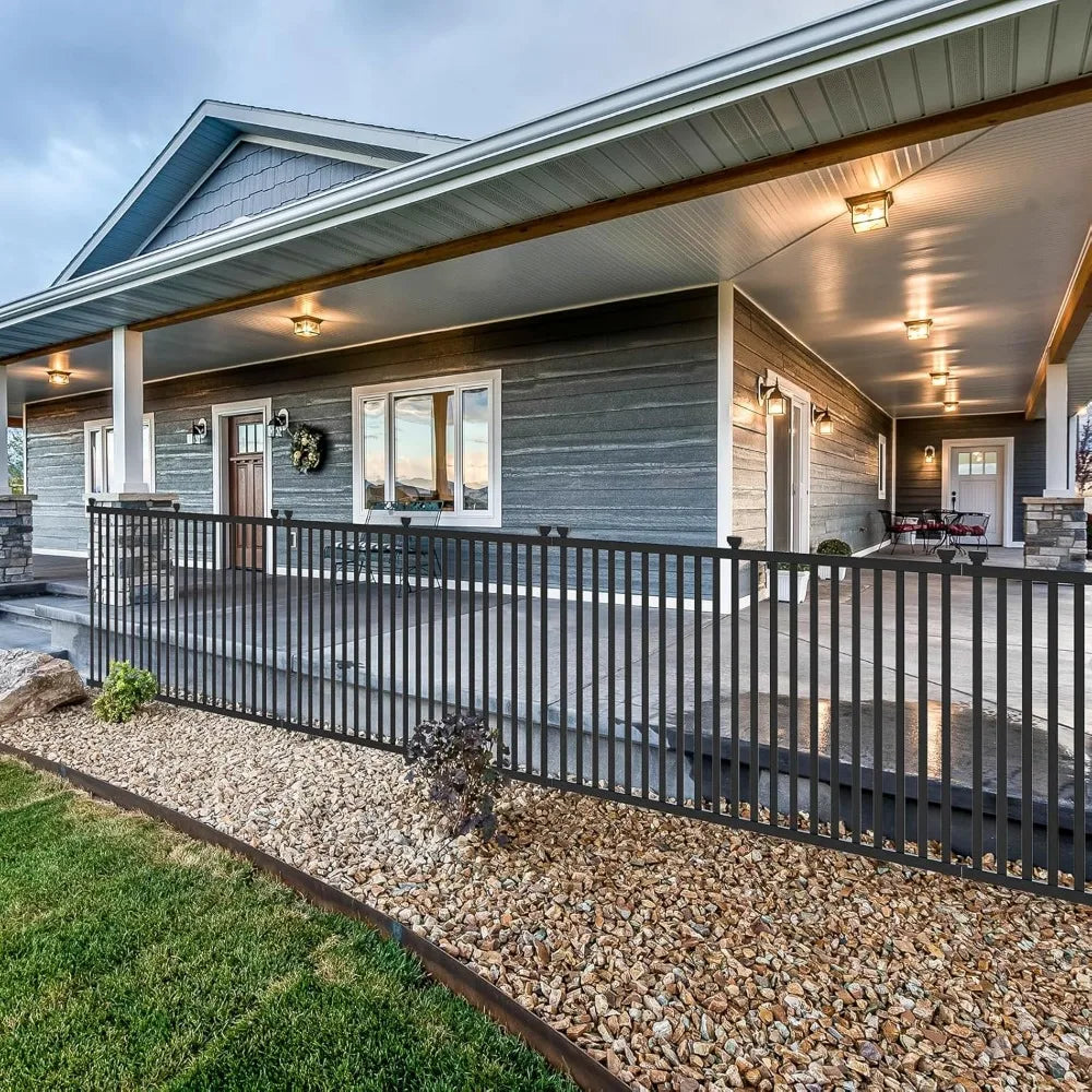 Ya Picket Fence 4 Panels Freestanding PVC Vinyl Fence