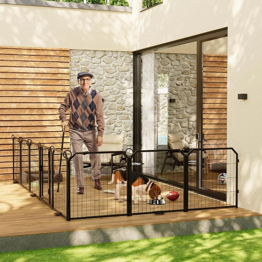 Dog Door Heavy Duty Folding Fence With Door For Dogs