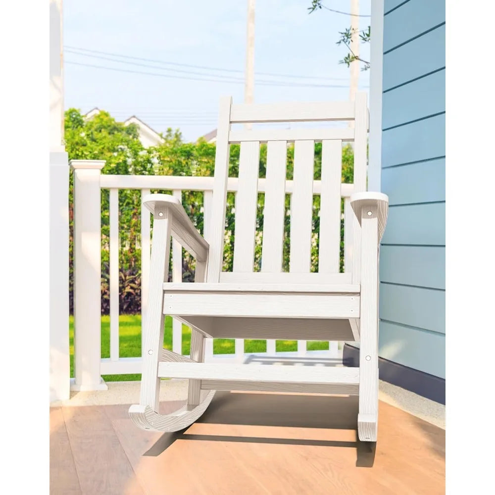 Angduo Outdoor Rocking Chair HDPE All Weather Porch Rocker