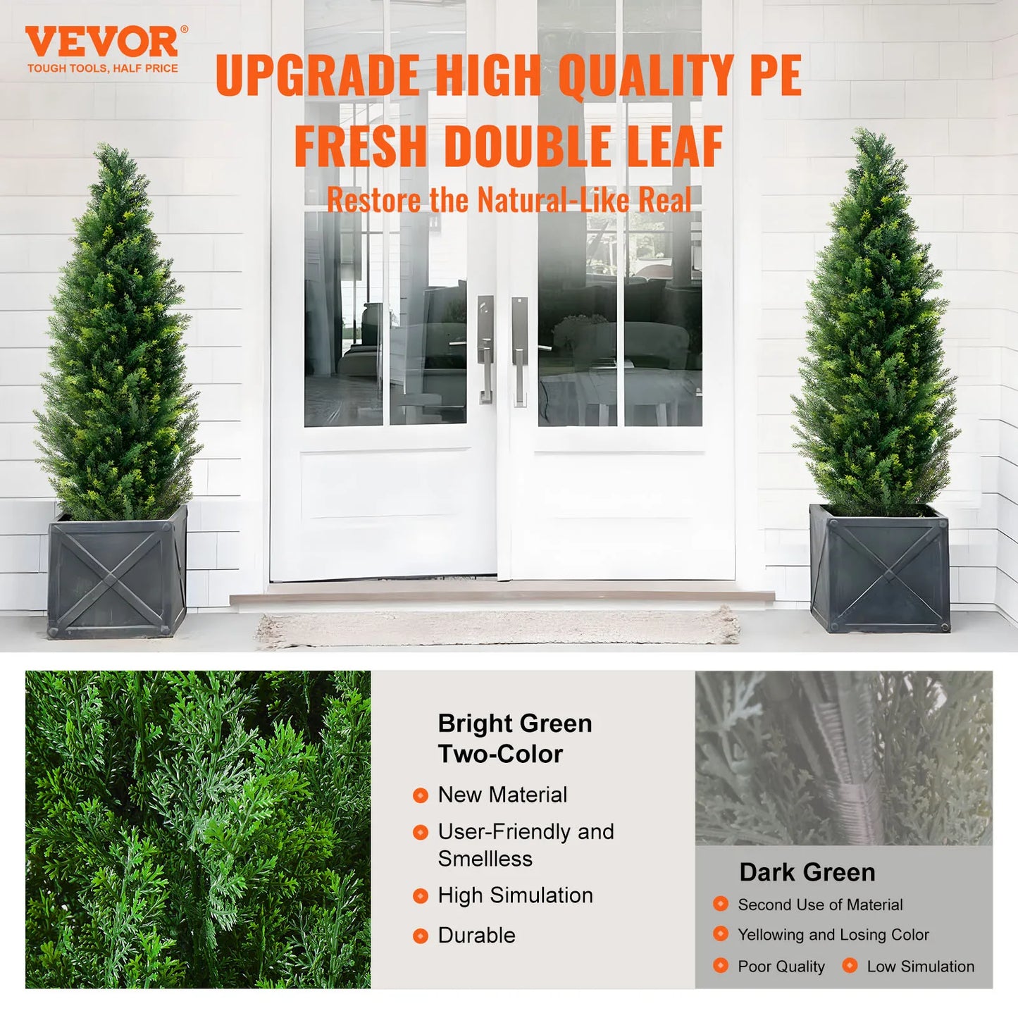 SucceBuy Artificial Cedar Topiary Tree Outdoor Garden Decor