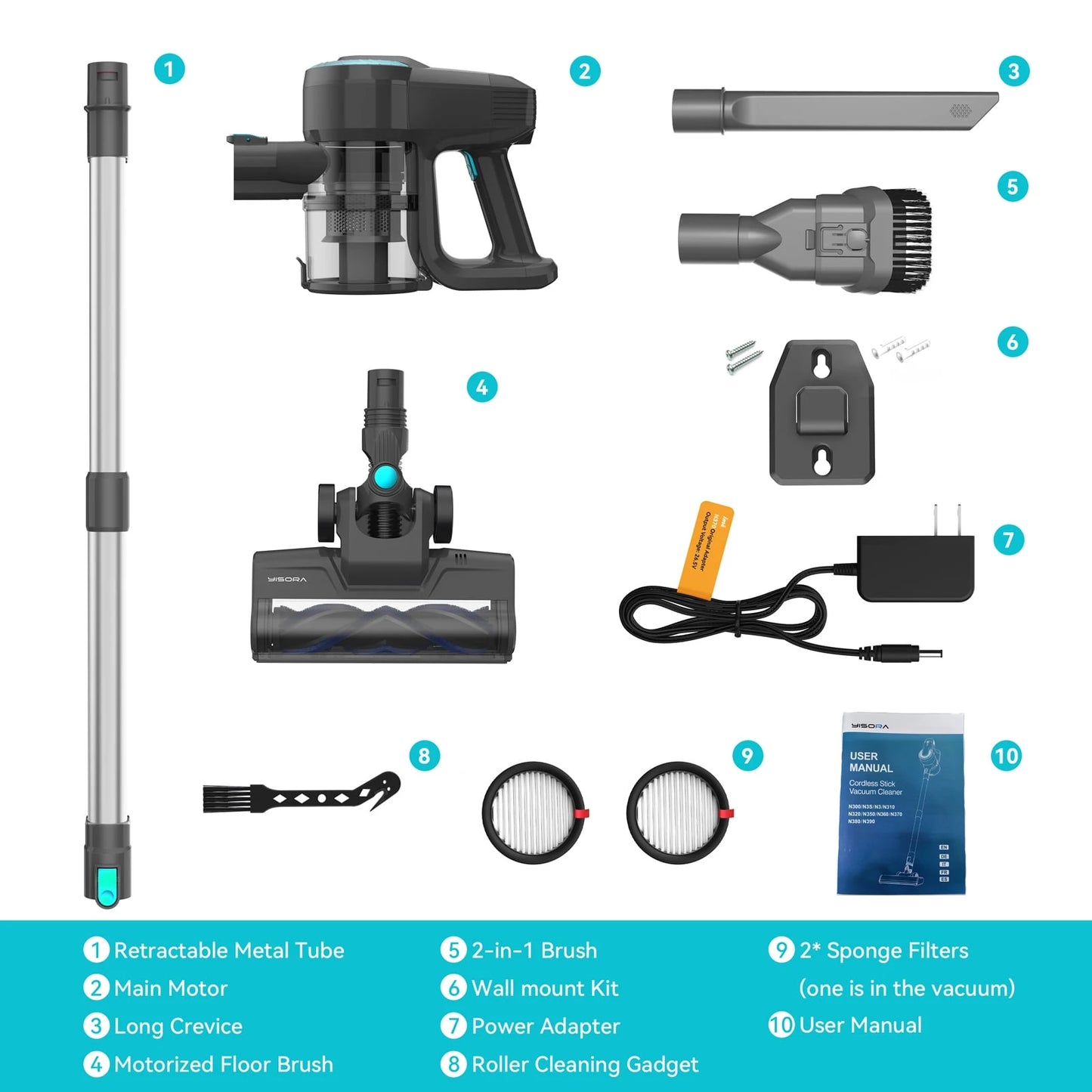 INSE N300 Cordless Upright Vacuum for Carpet Floors