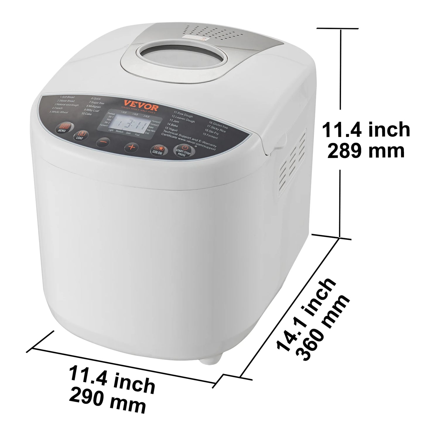 SucceBuy 15 in 1 Bread Maker Dough Machine Gluten Free