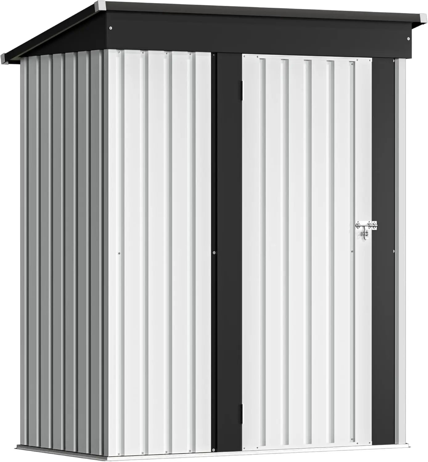 Outdoor Lockable Metal Storage Shed Anti Corrosion Waterproof