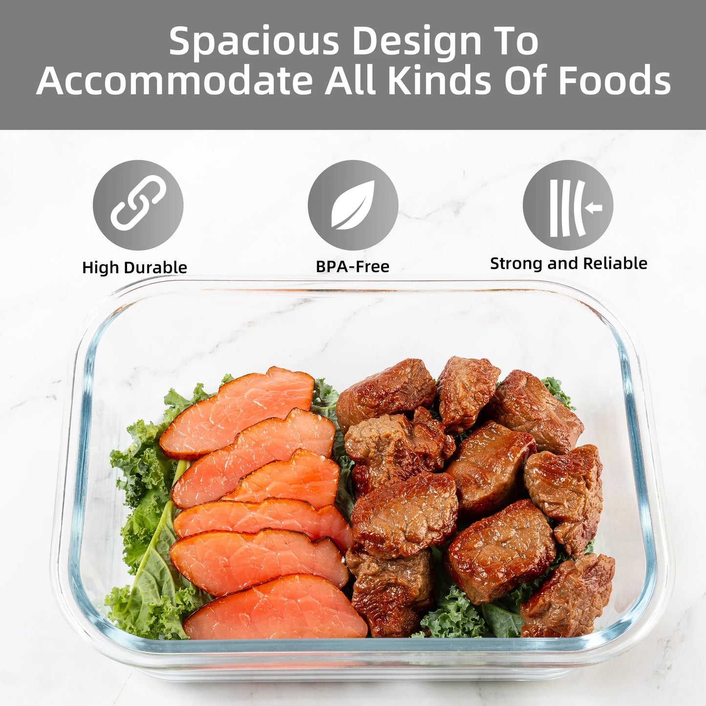 Glass Food Storage Containers 16 Piece Leakproof BPA Free