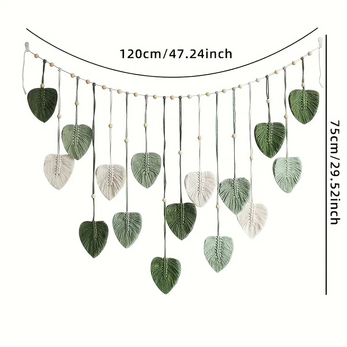 Modern Woven Wall Decor Leaves Bohemian Home Accent