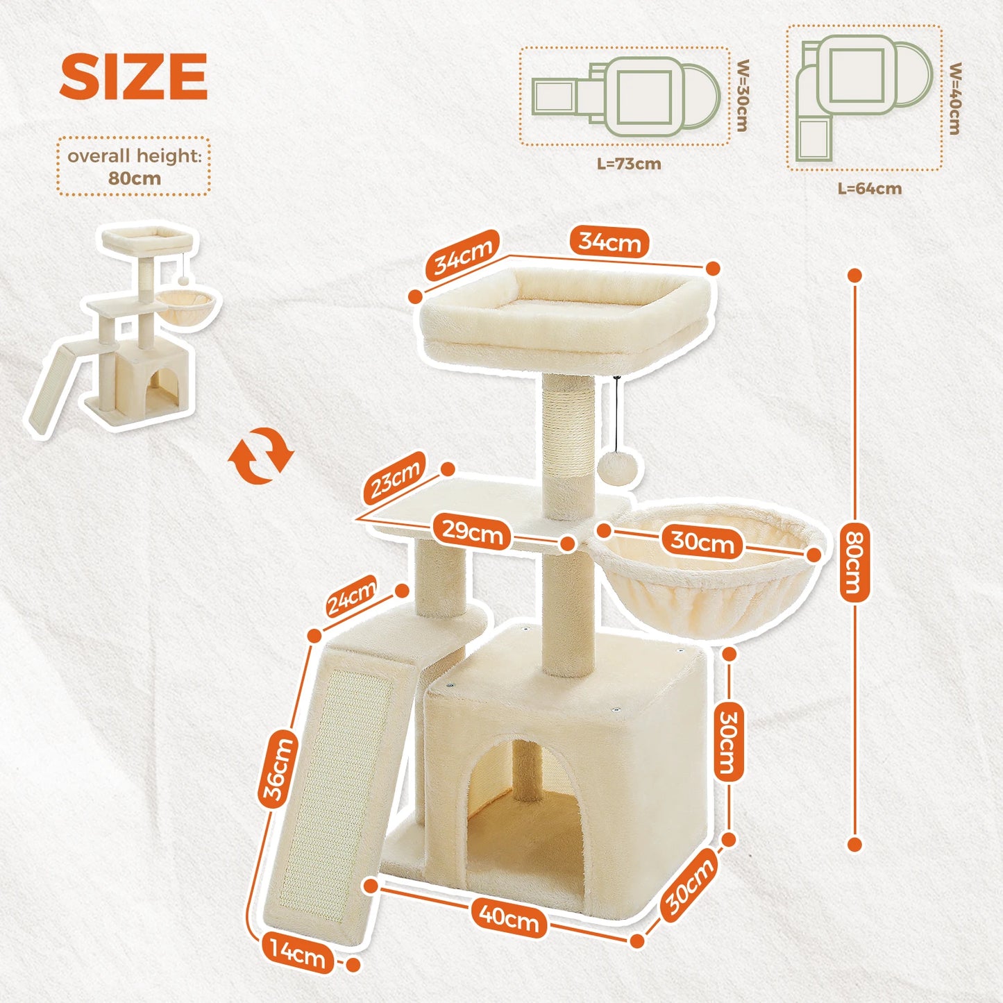 PAWZ Road Cat Tree Indoor 2 Styles Activity Tower Posts