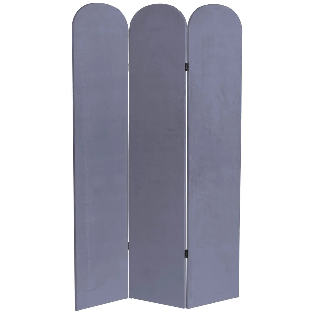 Dutrieux Classic Arch Velvet Room Divider 3 Panel Screen