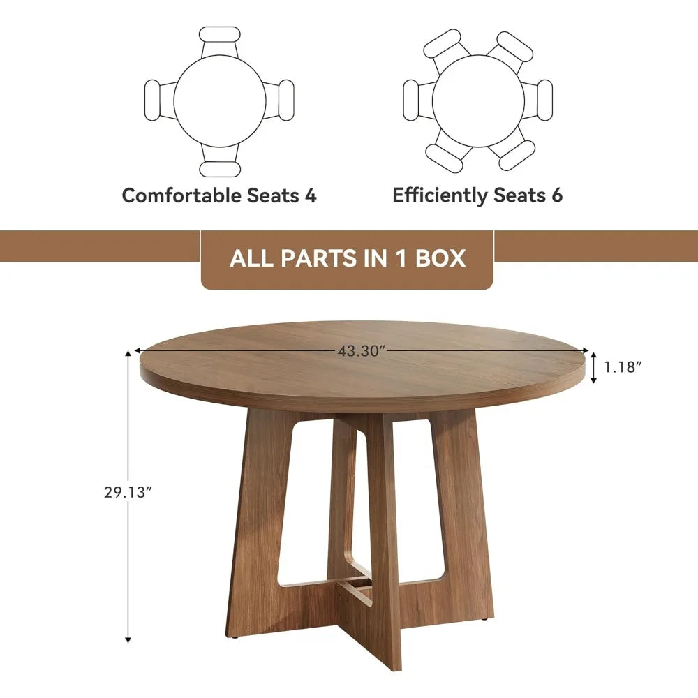 Color Round Dining Table For 4 Farmhouse Kitchen Wooden