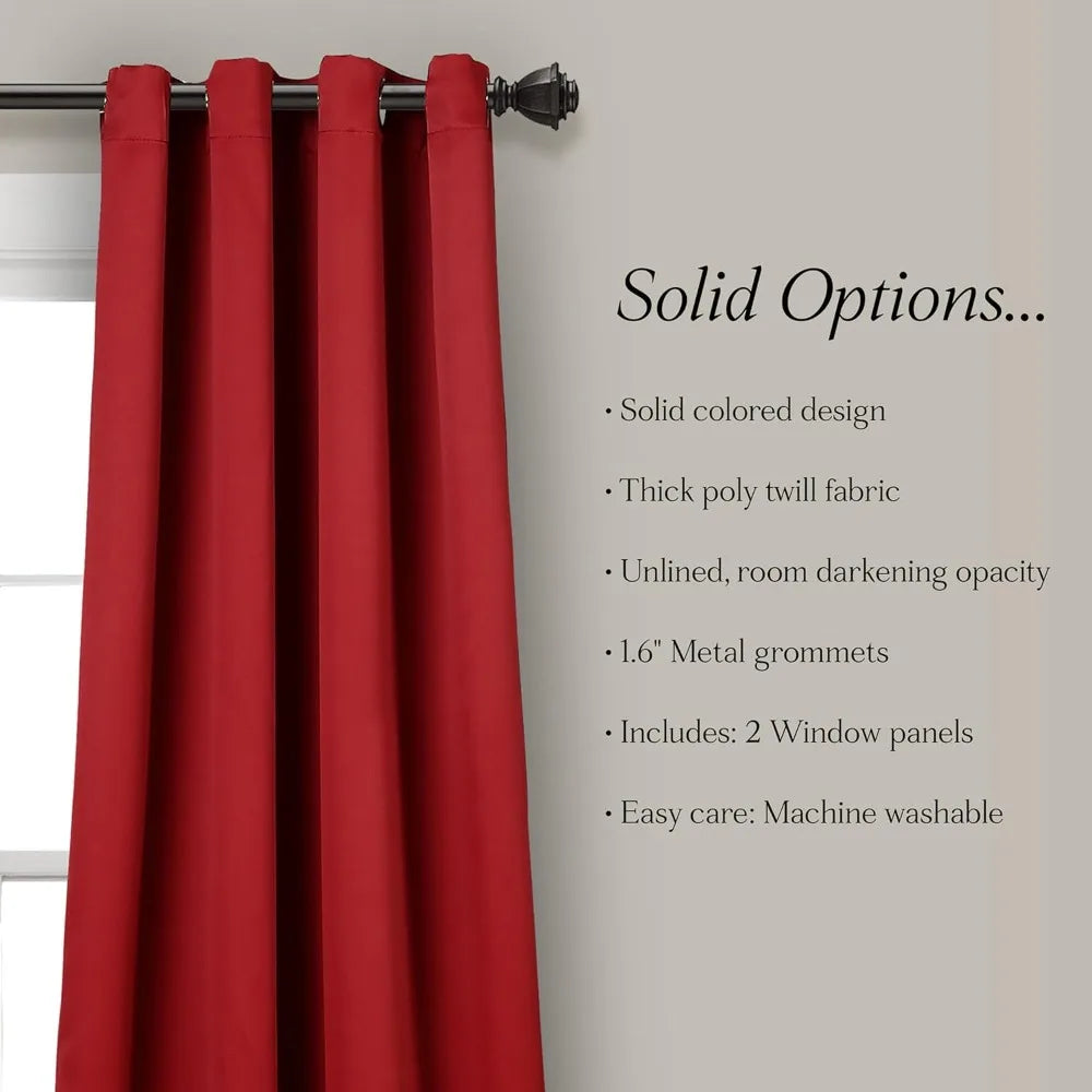 Lush Decor Insulated Grommet Blackout Curtains Set of 2