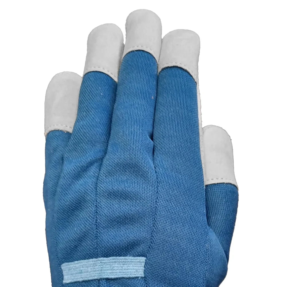 XMSJCN Ladies Durable Cowhide Leather Gloves Canvas Back
