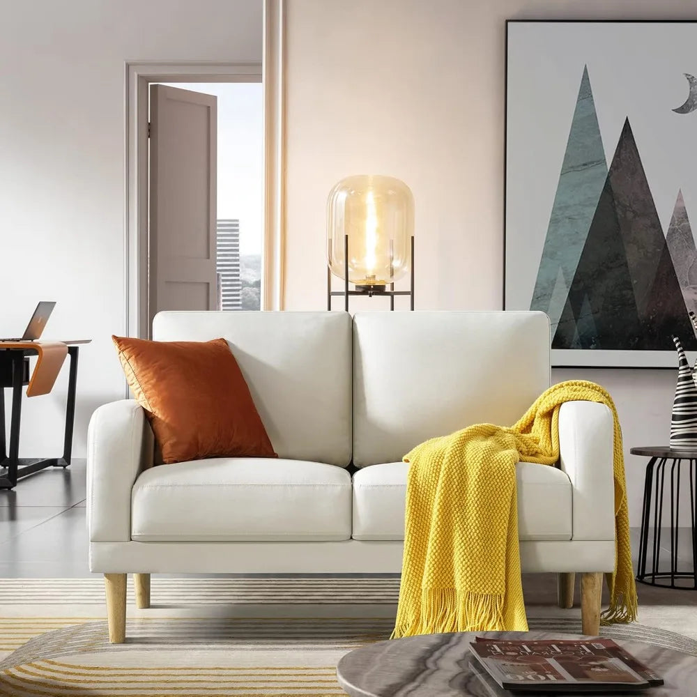 HUANZHUANG Compact Loveseat For Small Spaces Modern Sofa