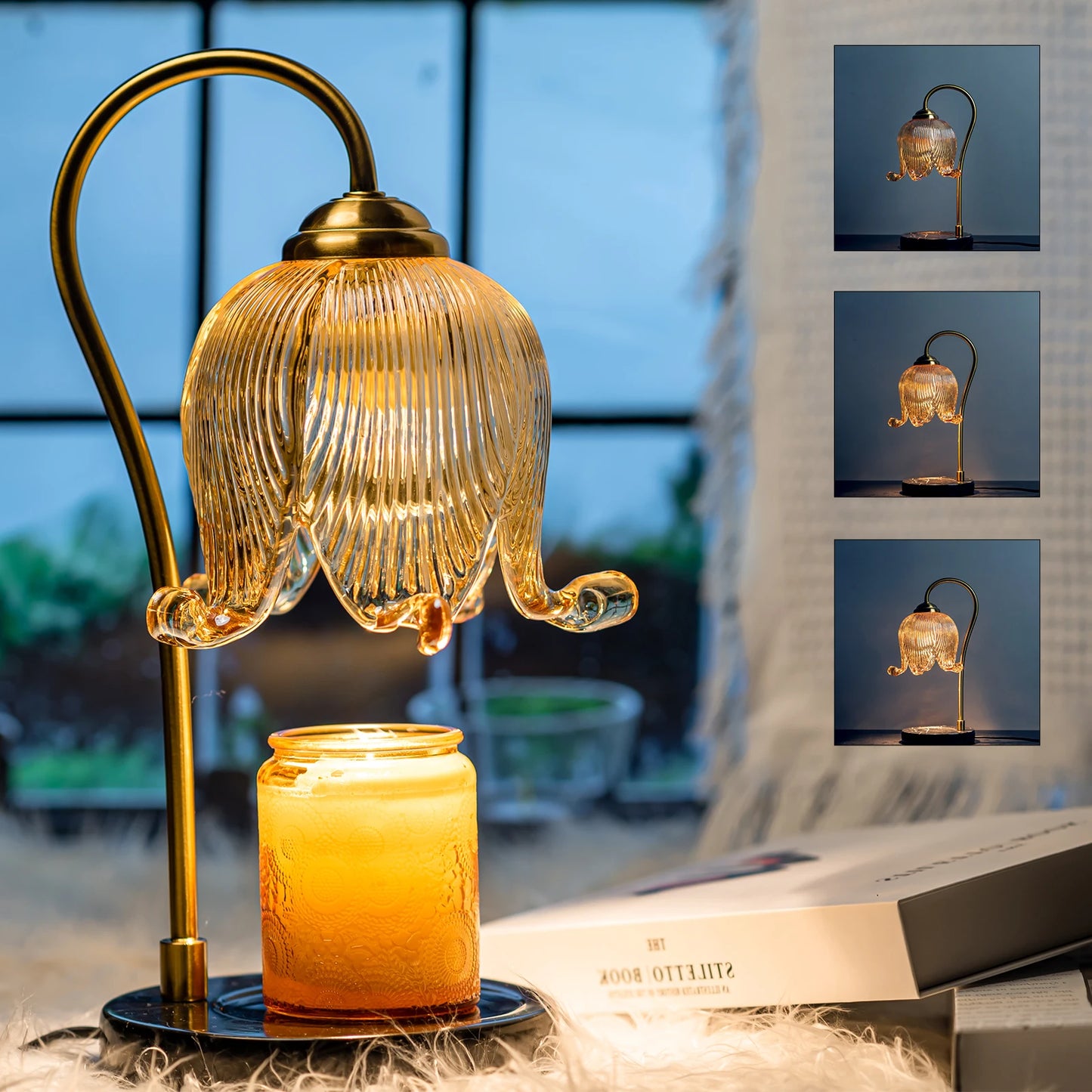 Tulip Flower Warm Candle Lamp French Retro Bedside Lamp