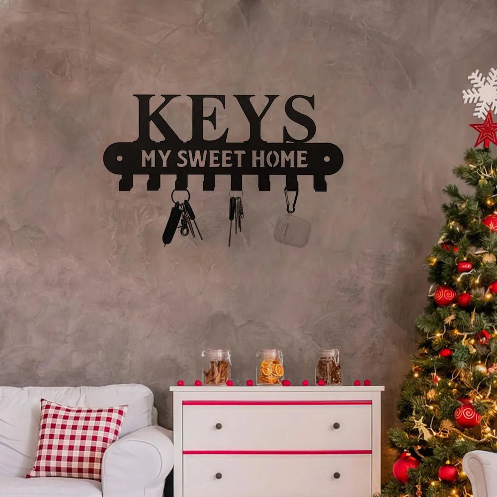 HELLOYOUNG Sweet Home Key Holder Wall Mounted Hooks Coat Rack