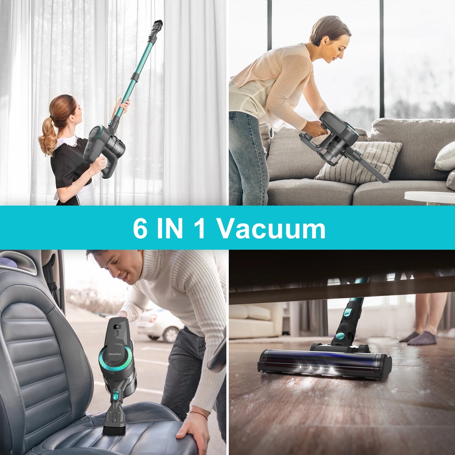 INSE N300 Cordless Upright Vacuum for Carpet Floors