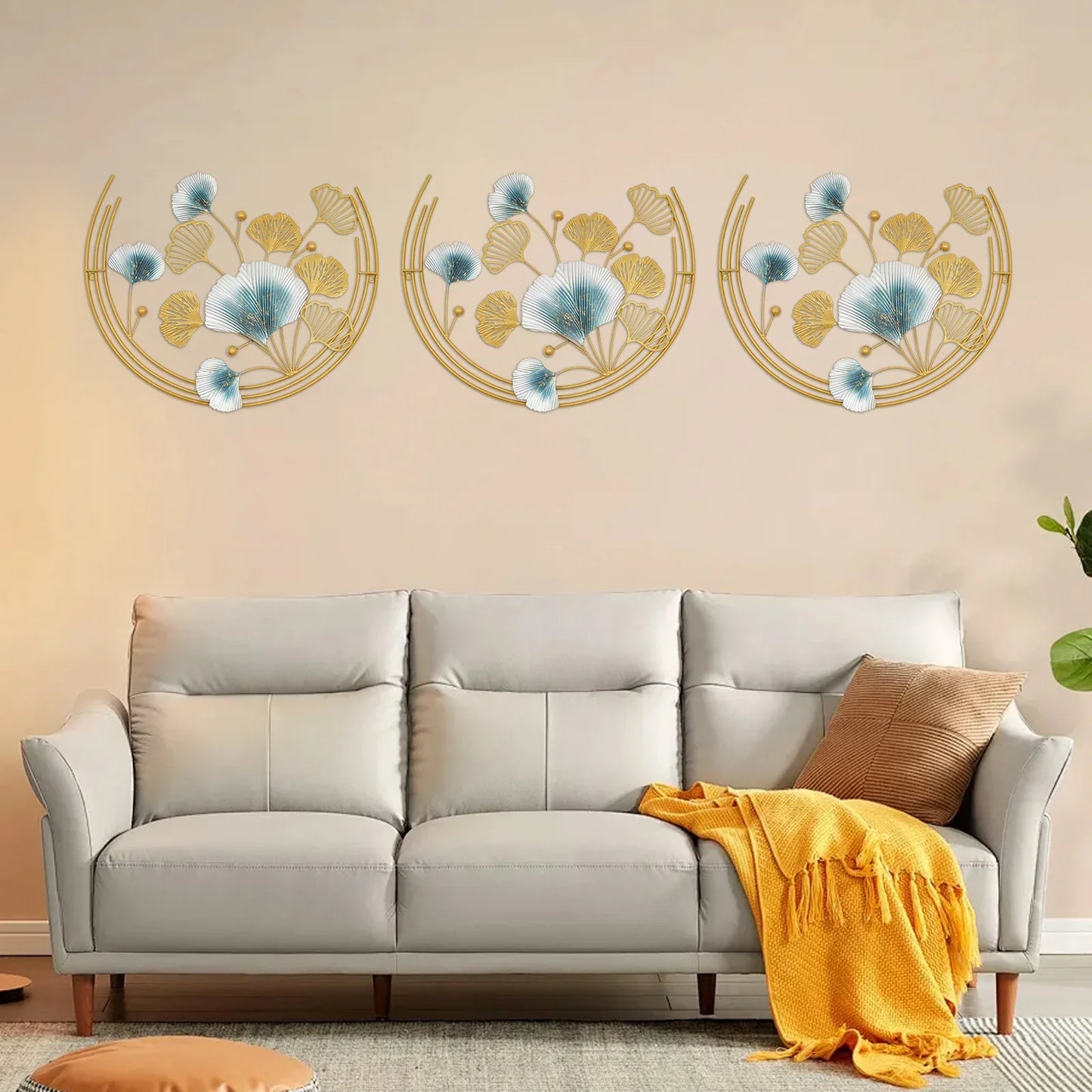Hign Concerned Iron Wall Decoration Leaf Wall Art Living