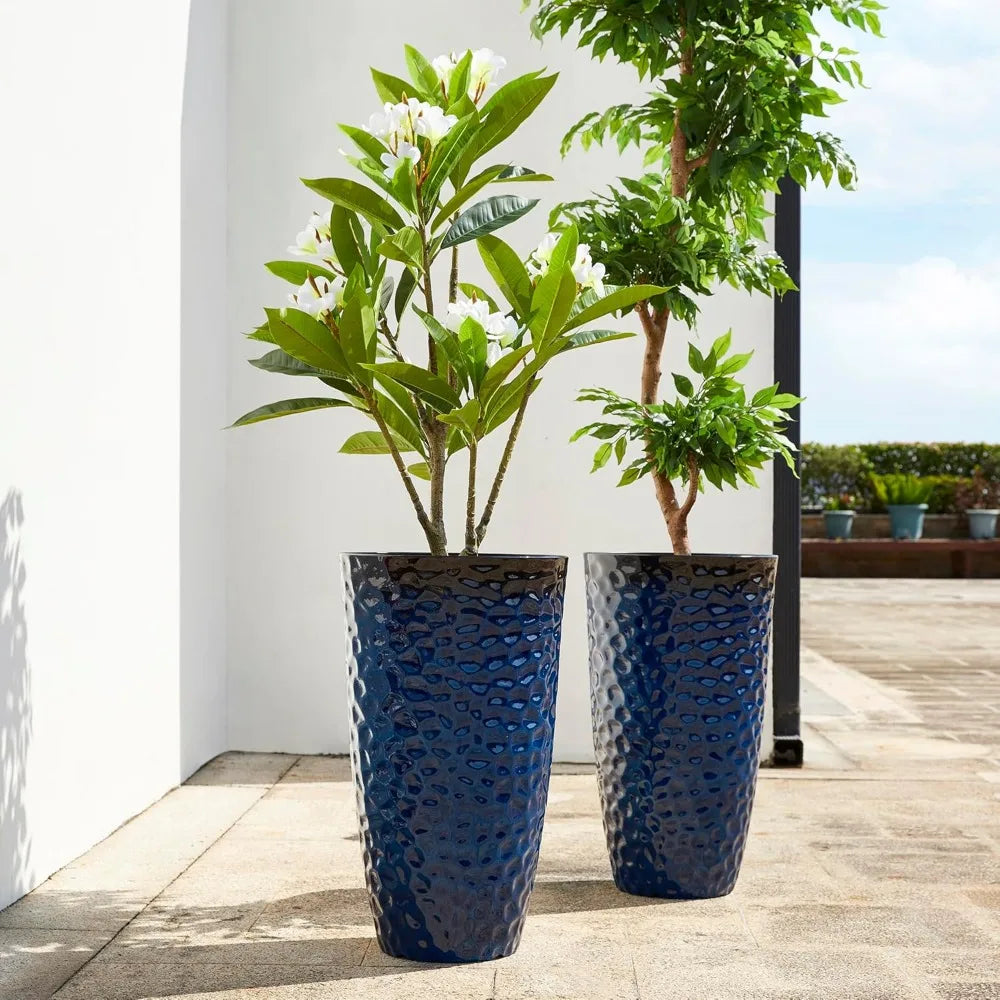 JIAOYING Modern Honeycomb Textured Planters Set Of 2