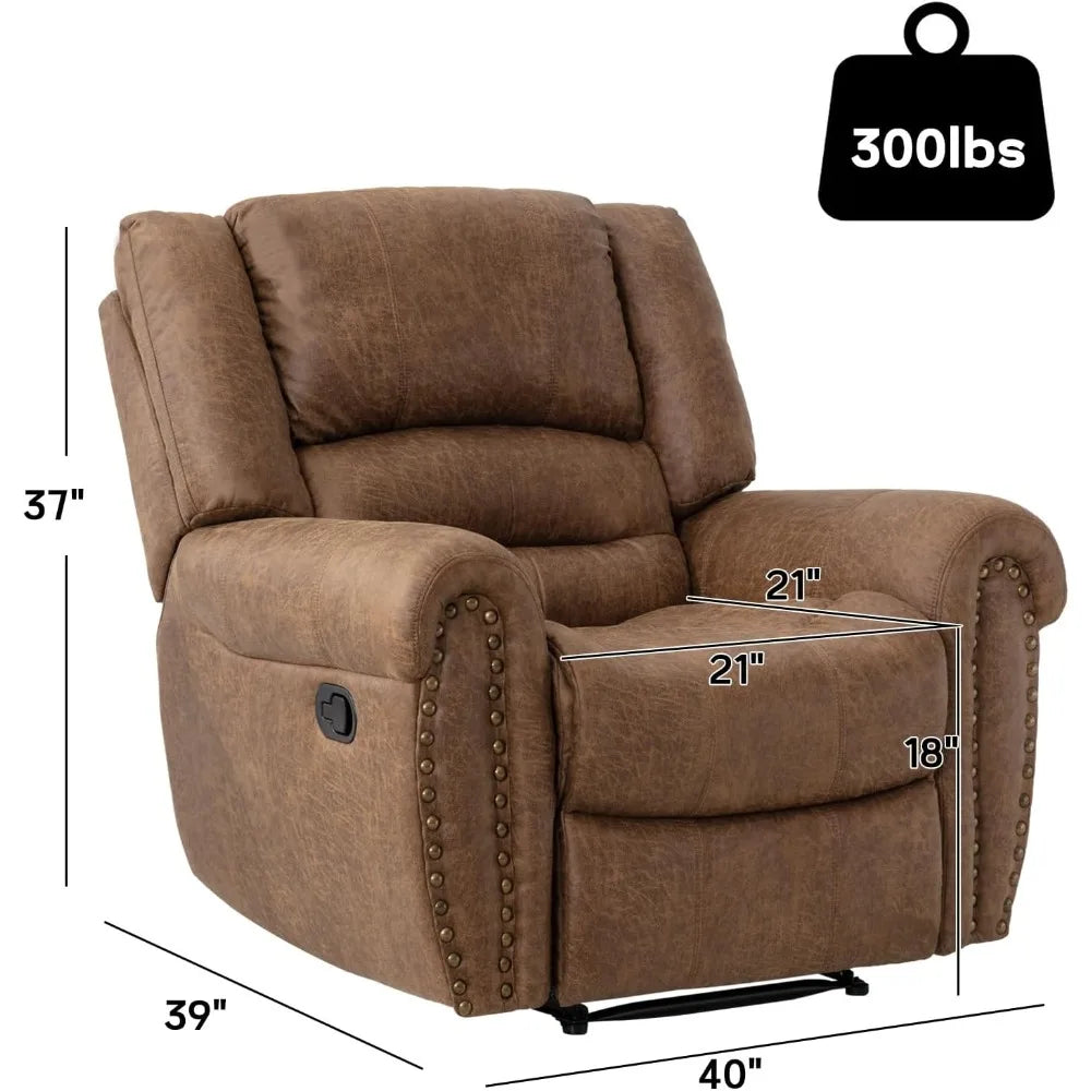 XMSJ Breathable Manual Recliner Chair For Living Room