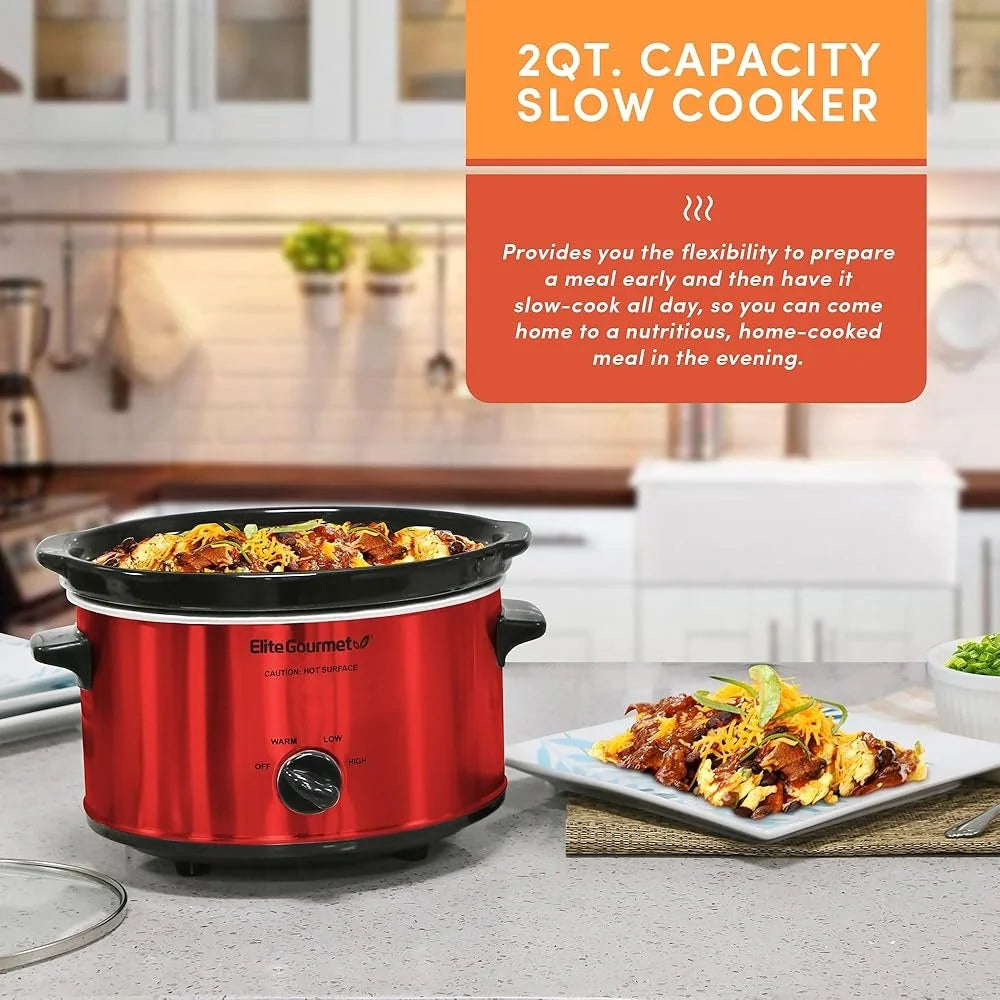 XMSJ Electric Oval Slow Cooker With Adjustable Temperature
