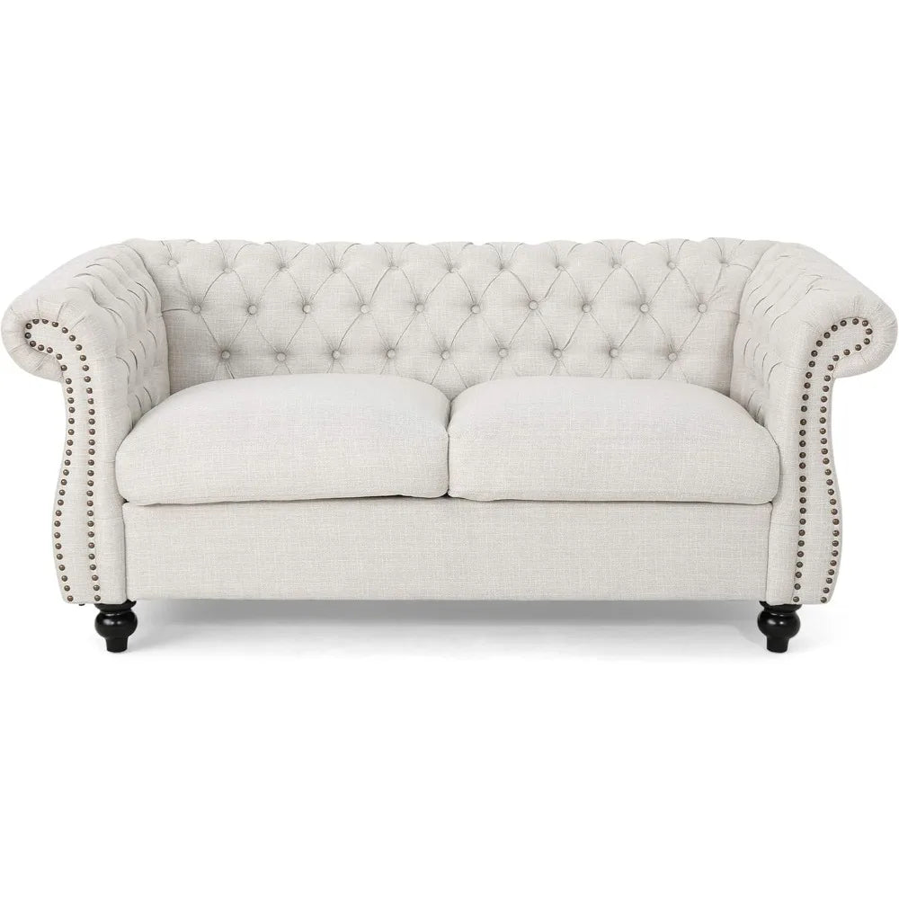 XMSJ Karen Traditional Chesterfield Loveseat Sofa Set