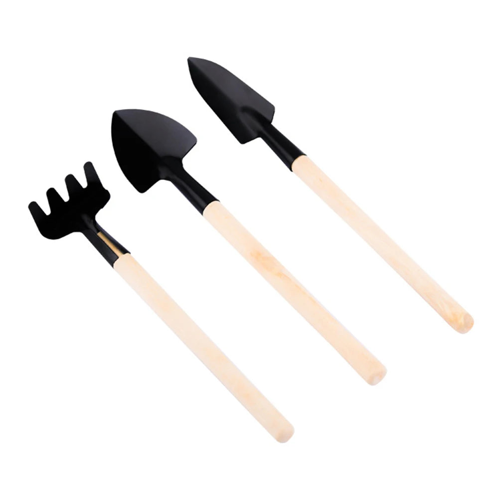 Alloet 3Pcs Shovel Rake Spade Garden Tool Set For Kids