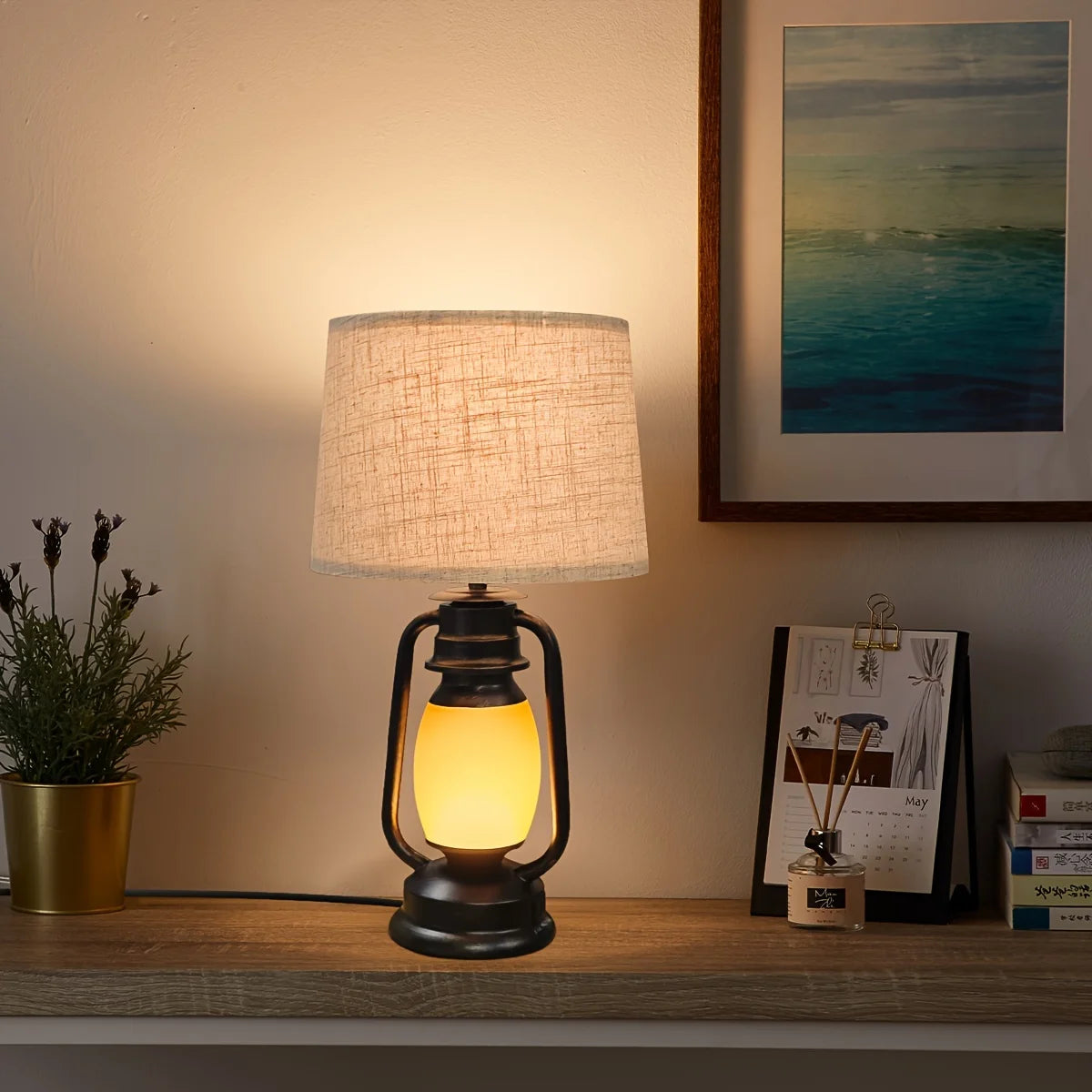 AUKYGGUS Living Room Table Lamp With 2 USB Ports And Sockets