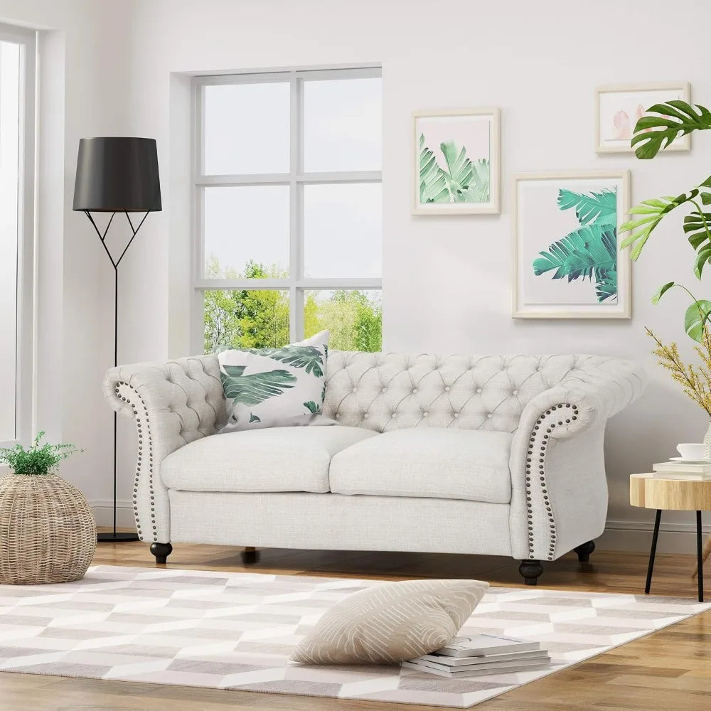 XMSJ Karen Traditional Chesterfield Loveseat Sofa Set