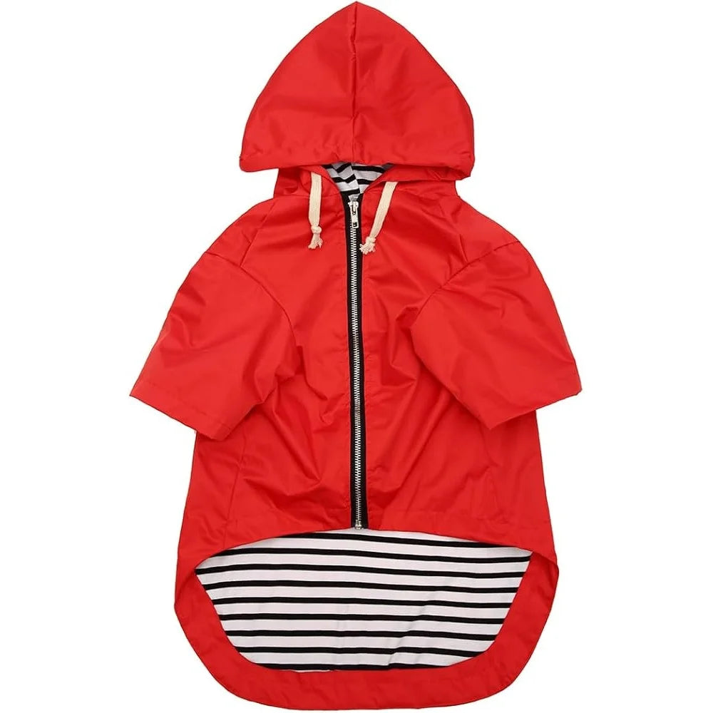 Hign-concerned Dog Raincoat Waterproof Jacket With Harness