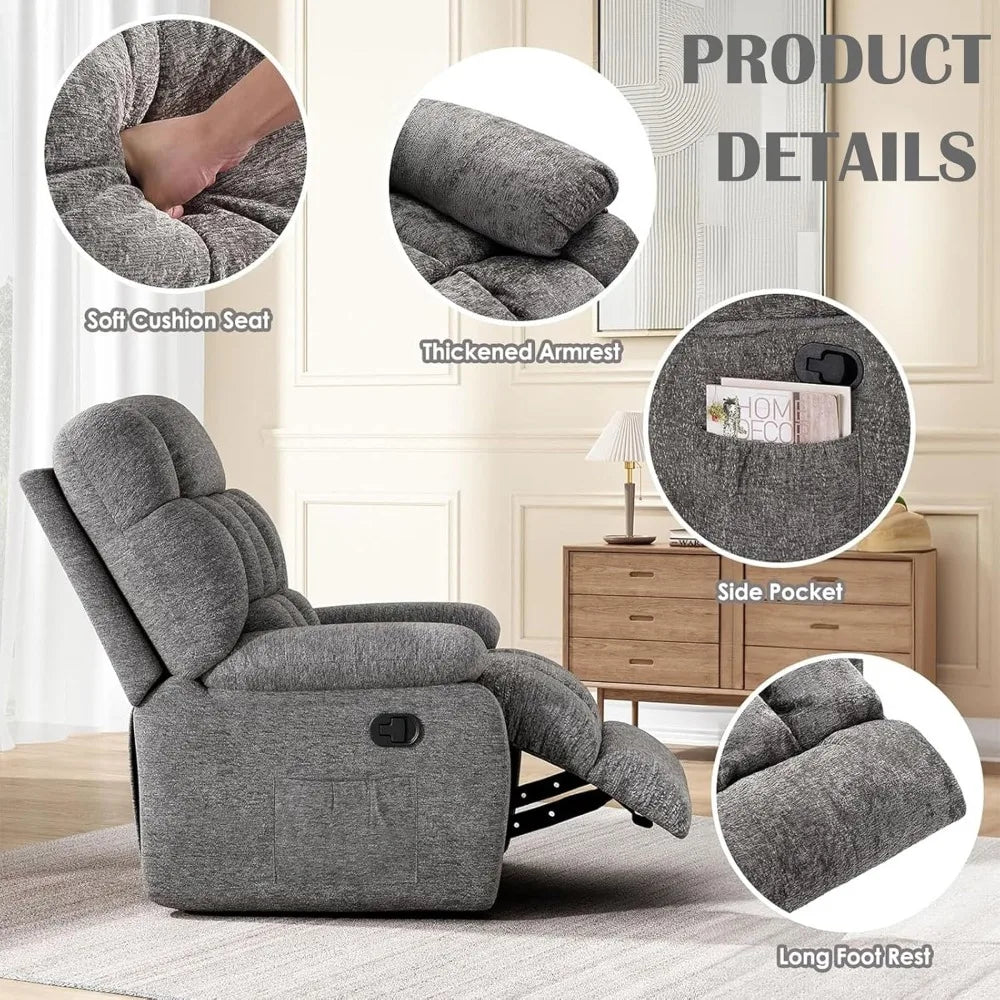 OEING Power Recliner Chair With Adjustable Backrest