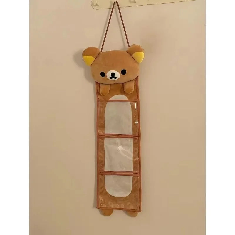 NONECN Kawaii Rilakkumas Wall Hanging Storage Bag Door Organizer