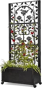 Trellis Planter Box For Outdoor Privacy Screen Patio Garden