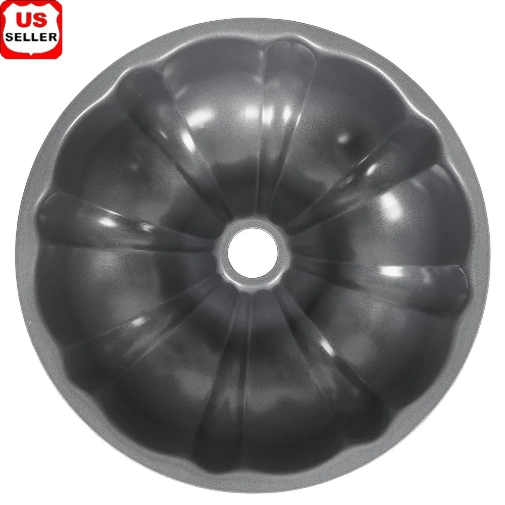 XMSJ Non Stick Bundt Cake Pan Fluted Tube Oven Safe