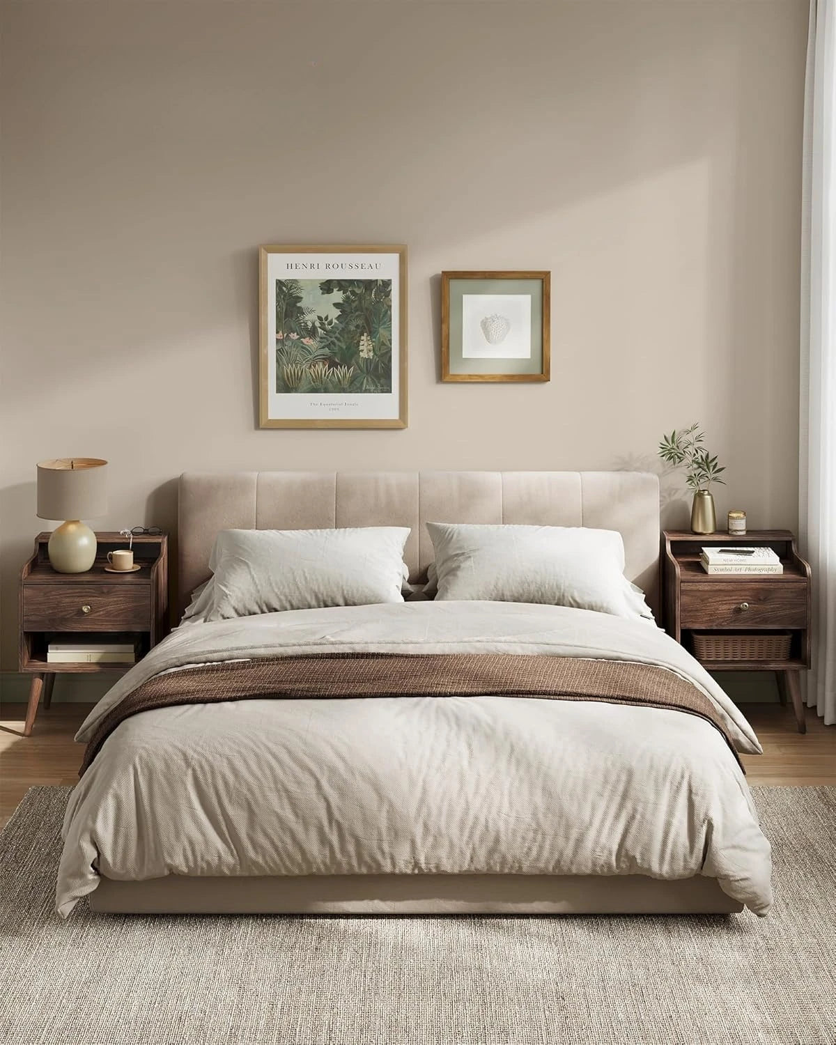 ZUIJI Bedside Tables With Hidden Drawers Nightstand Set