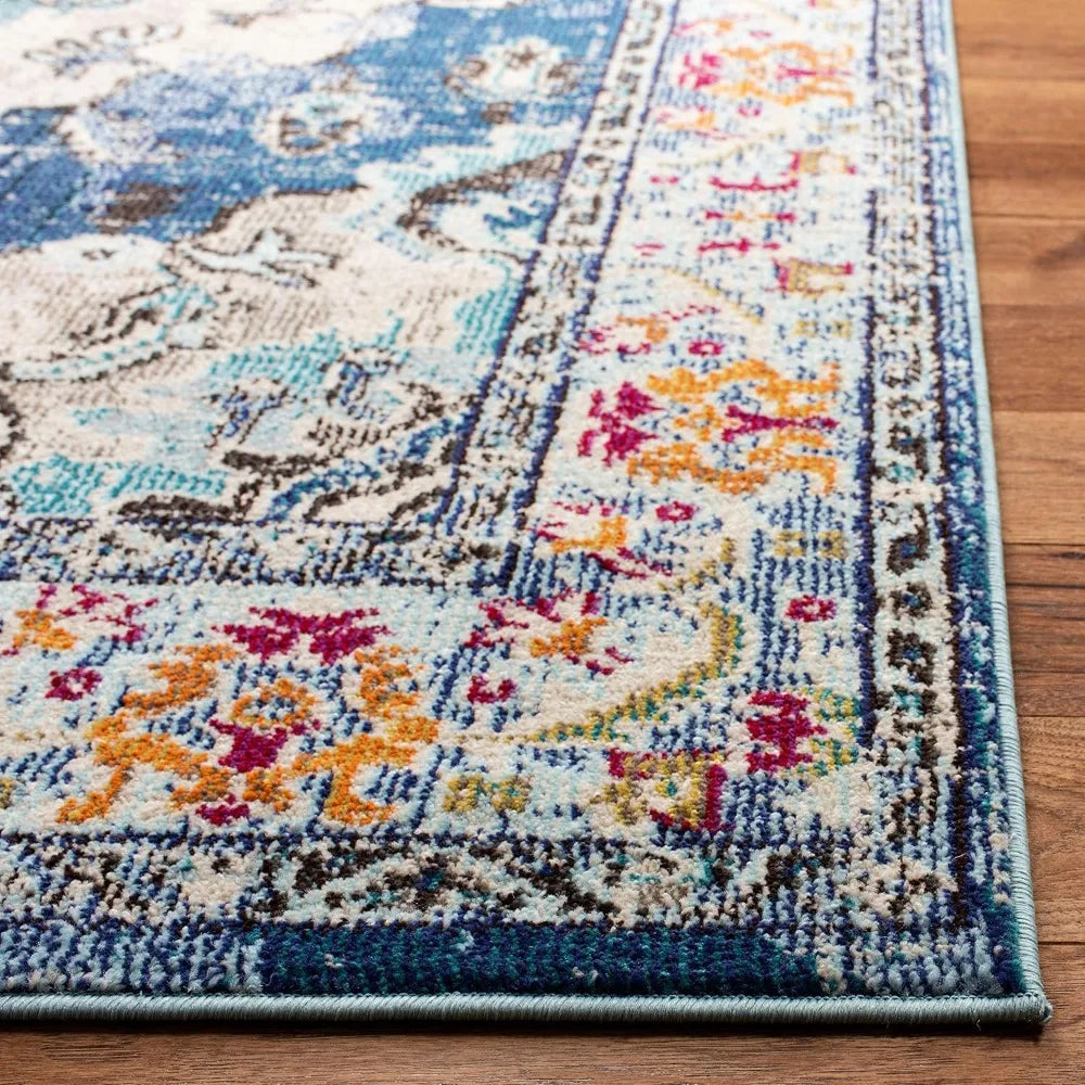 Bohemian Medallion Pattern Area Rug Durable Easy Care