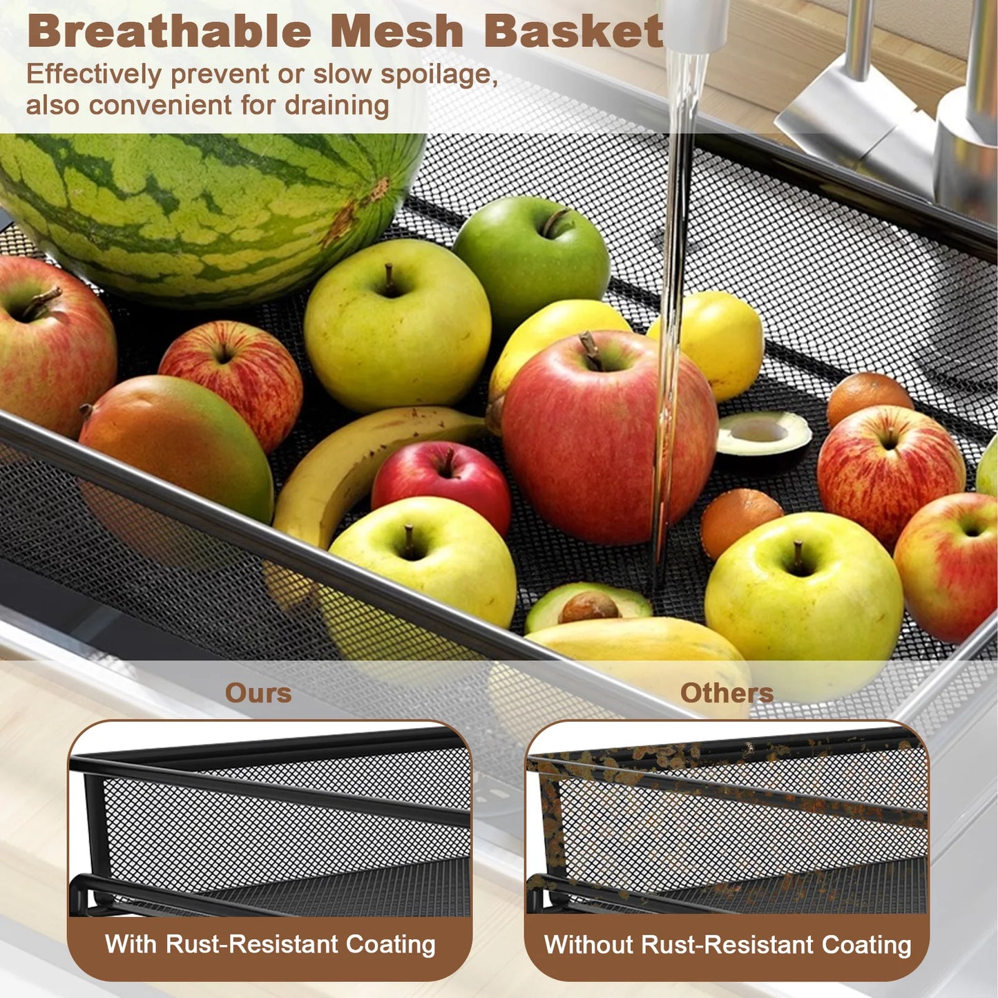 Five Layer Metal Kitchen Rack Floor Standing Storage Trolley
