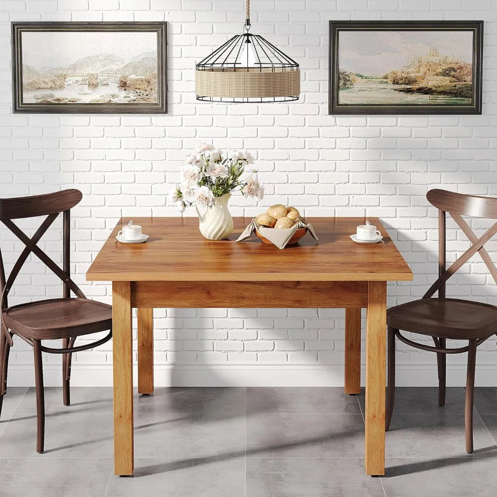 TANGXU Rustic Wood Dining Table Farmhouse Kitchen Living