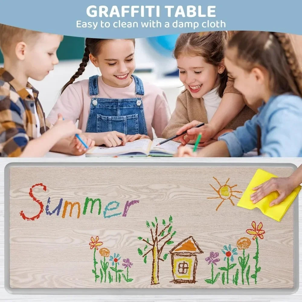 High Concerned Height Adjustable Kids Table 6 Chairs