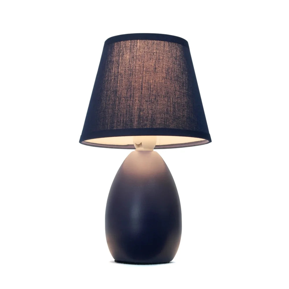DUTRIEUX Ceramic Table Lamp Fabric Shade Candelabra Base