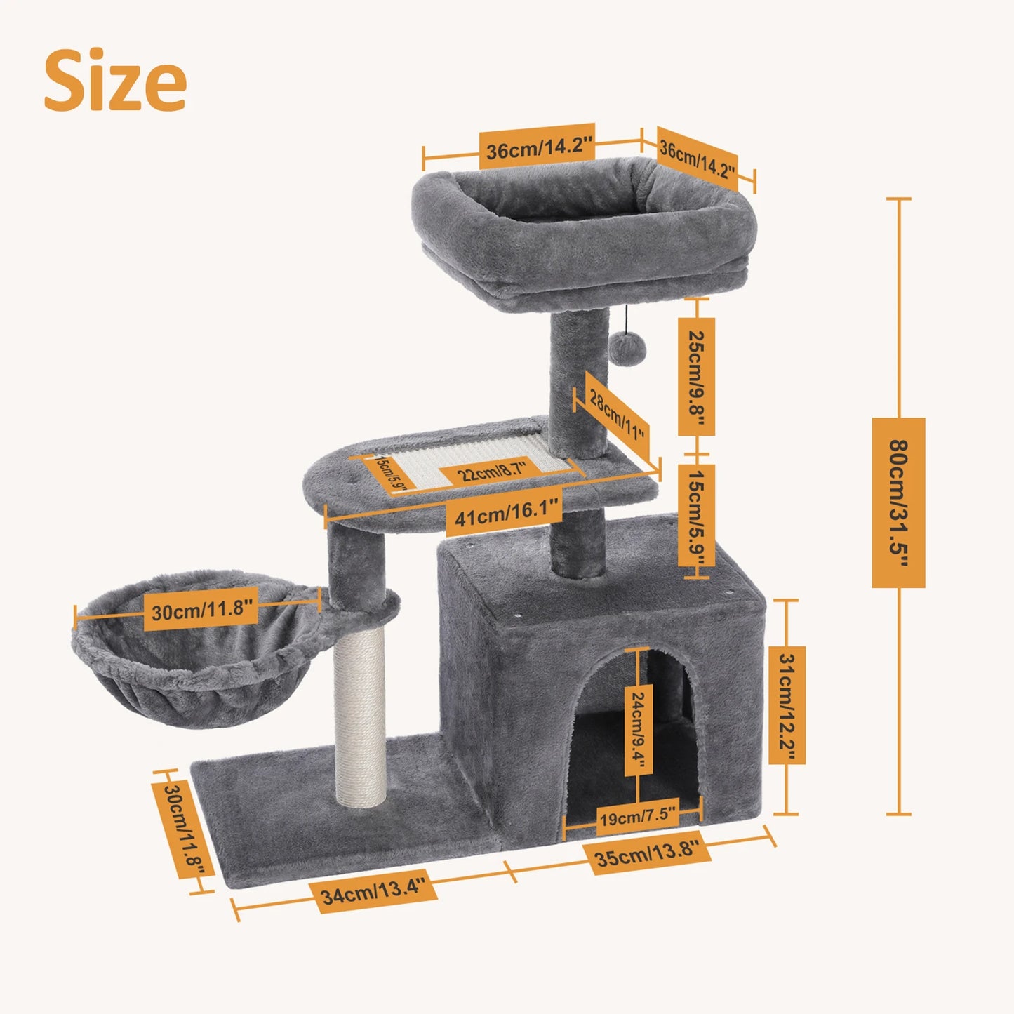 PAWZ Road Cat Tree Indoor 2 Styles Activity Tower Posts