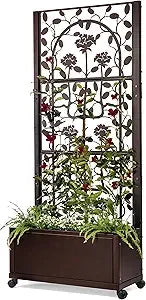 Trellis Planter Box For Outdoor Privacy Screen Patio Garden