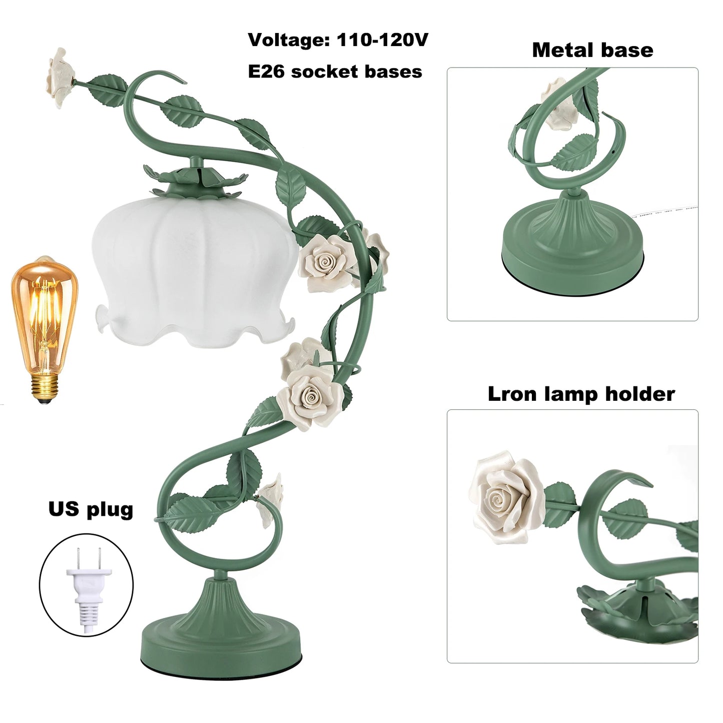 LOYALHEARTD Modern Bedside Lamp Flower Petal Reading Lamp