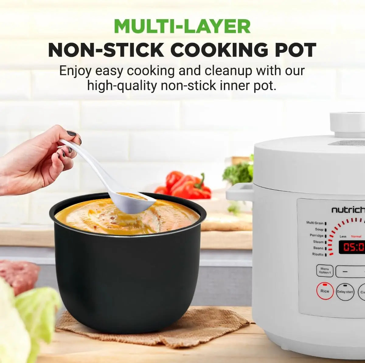 Iosn Electric Pressure Cooker Digital 9 Function Countertop