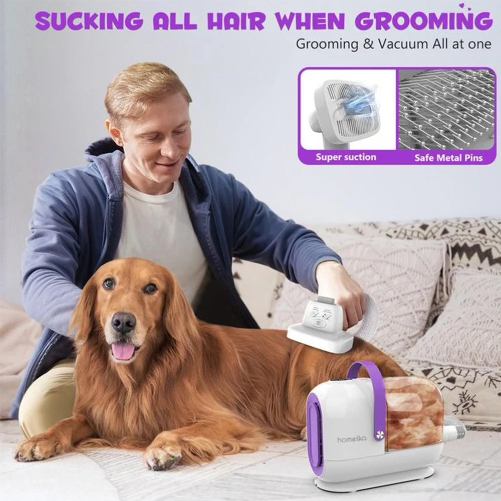 Homeika Dog Grooming Kit Vacuum With 99 Percent Pet Hair