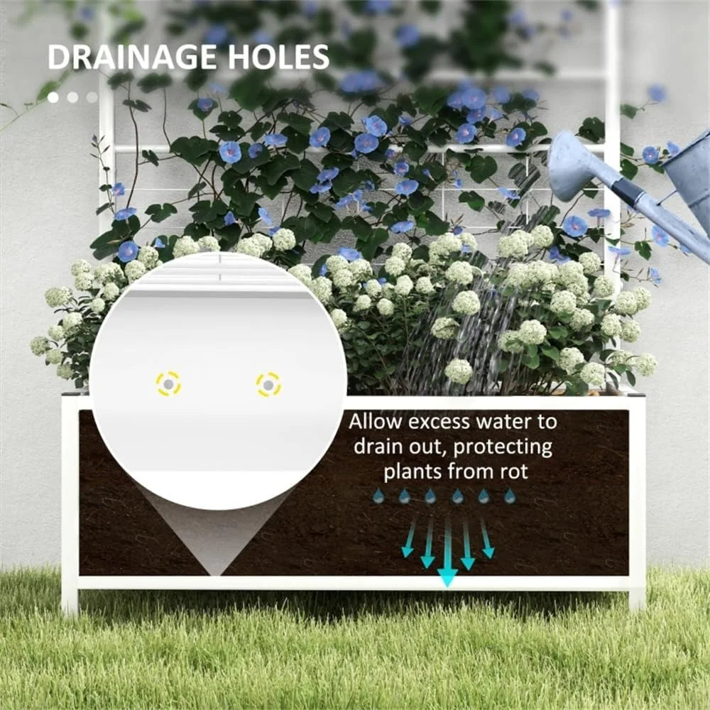 Hign-concerned Raised Garden Bed Planter With Trellis