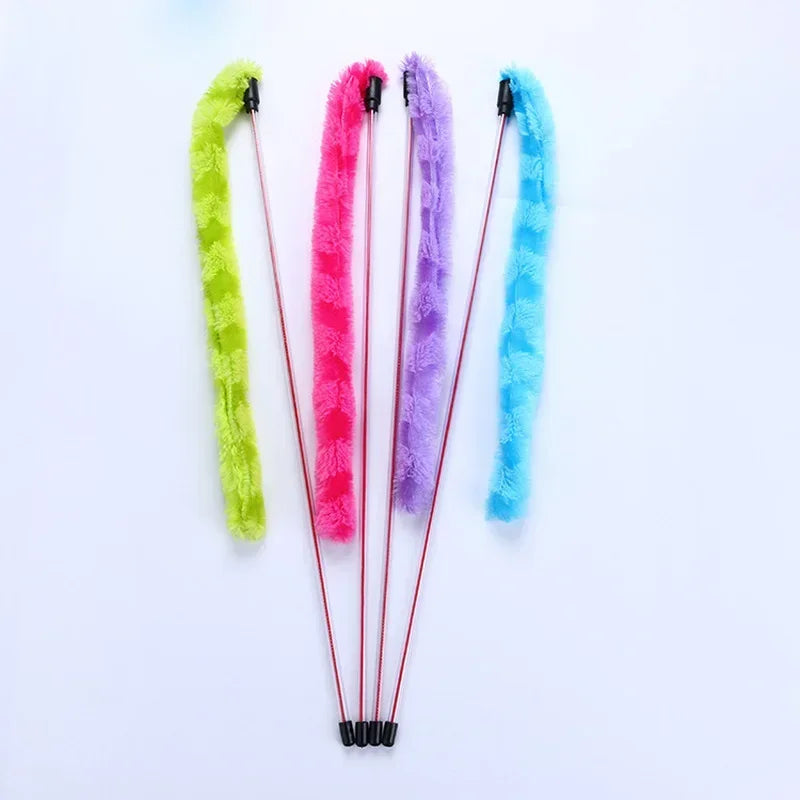 Guangdong Cat Stick Plush Toy Funny Interactive Feather Toy