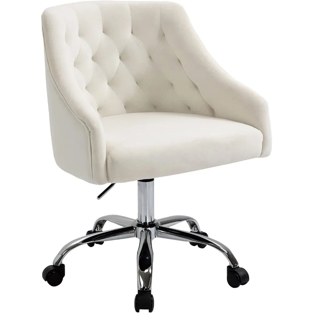 Feicheng Velvet Home Office Desk Chair Height Adjustable