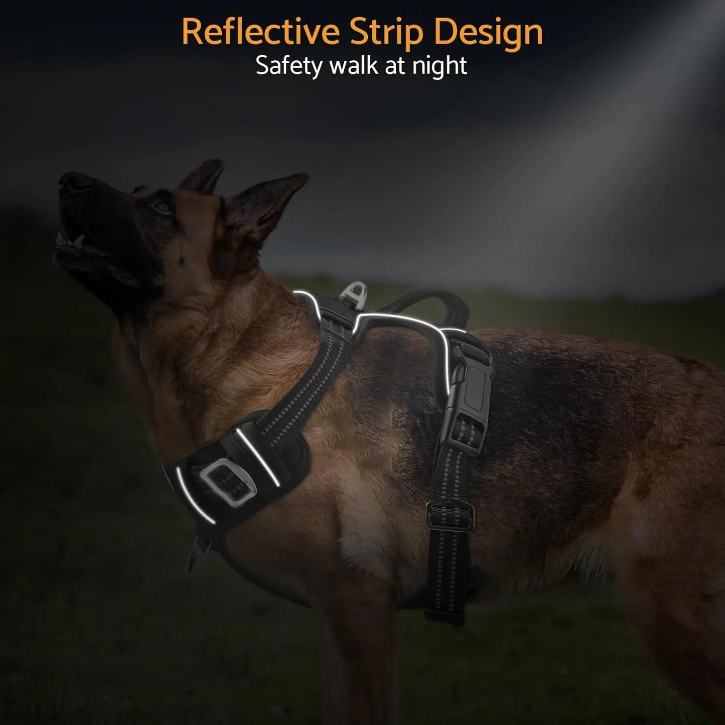 Maxetodo NoPull Adjustable Harness For Large Dogs Comfort